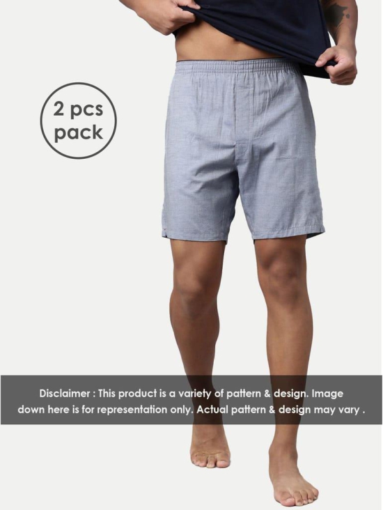 Mens Cotton Assorted Boxers 2 Pcs Pack