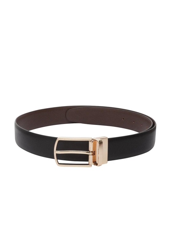 Men''s Vegan Leather Reversible Belt-42 / VEGAN PU / Black