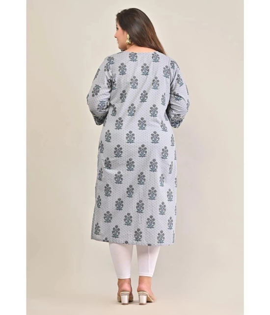 Swasti - Grey 100% Cotton Womens Straight Kurti ( Pack of 1 ) - None