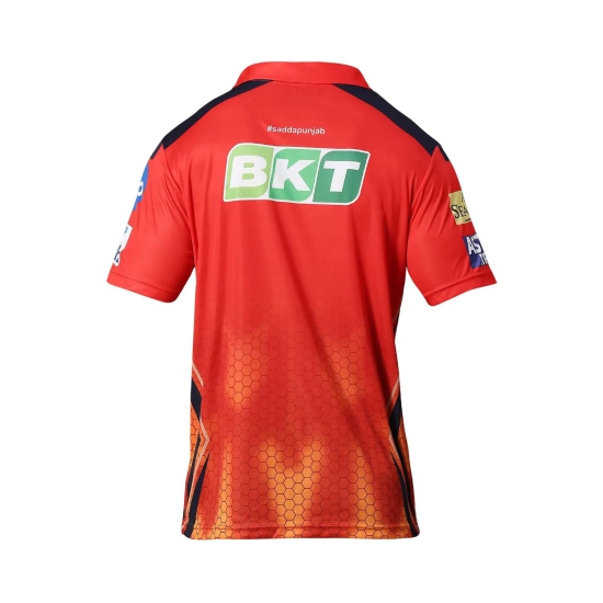 playR x Punjab Kings Cricket Fan Jersey Kids Half Sleeve-8 / Red / 100% Polyester