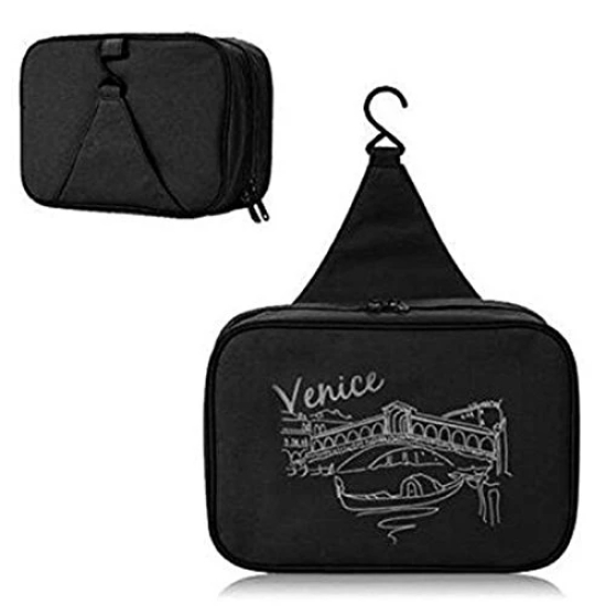 Magnusdeal Venice Cosmetic Pouch, Nylon Waterproof,Cosmetic Makeup Bag,Black Color 1 Piece