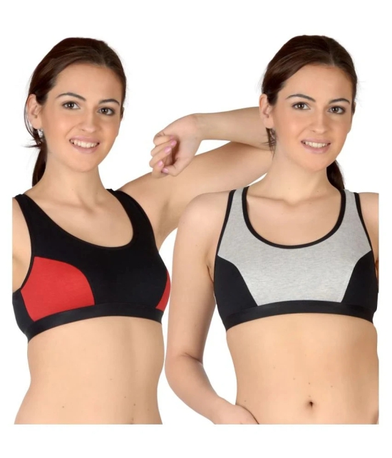 Selfcare Cotton Sports Bra - Multi Color - 32B