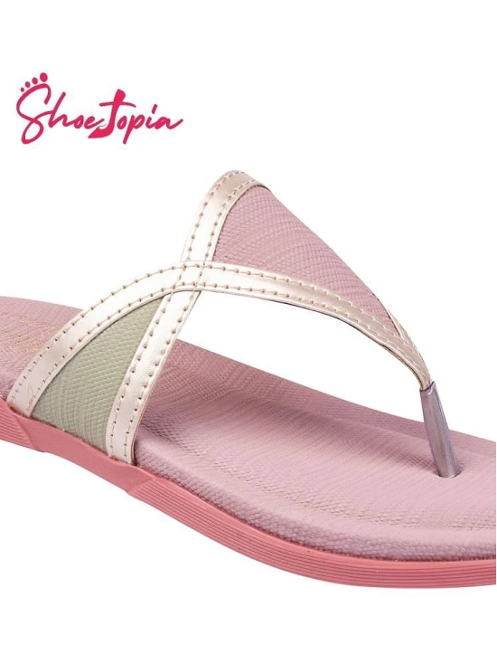 Shoetopia Pink Womens Flats - None