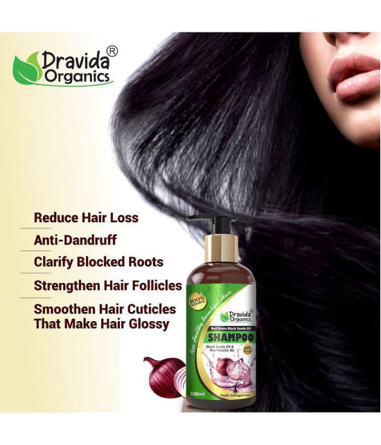 Dravida Organics Red Onion Black Seed Oil Shampoo with Red Onion Seed Oil Extract Shampoo 300 mL