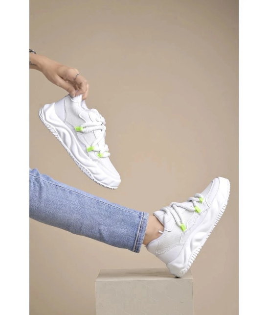 Shoetopia White Womens Sneakers - None