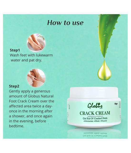 Globus Naturals Hand, Crack Heels & Foot Cream ( 50 g ) Pack of 2