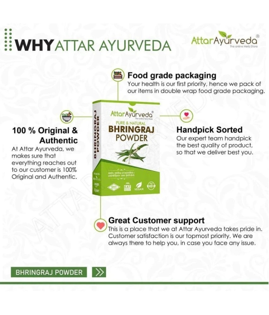 Attar Ayurveda Natural Bhringraj Powder for hair growth (100 Grams)