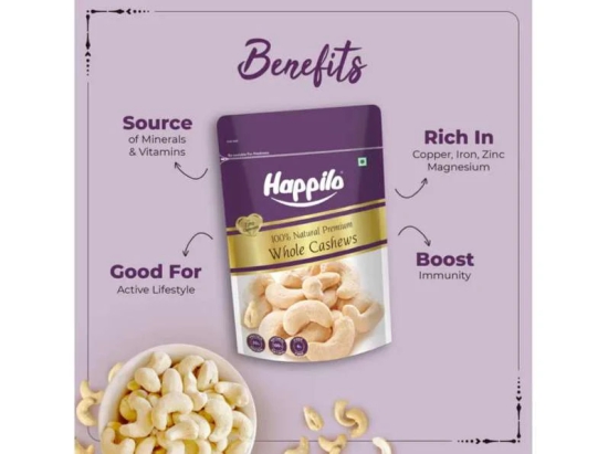 Happilo 100% Natural Popular Whole Cashews 400g