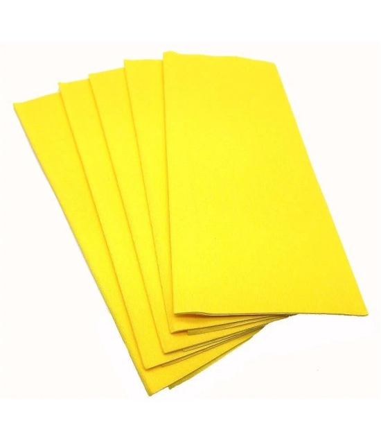 PRANSUNITA Flower Making Duplex Wrinkled Stretchable Crepe Paper for DIY Flower Making and Wrapping, Size: - 25 x 55 cm - Pack of 5 Sheets (YELLOW)