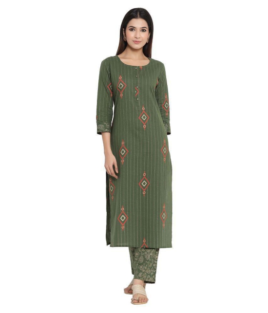 Kbz Cotton Kurti With Palazzo - Stitched Suit - XL