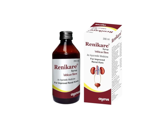 Cratus Renikare Syrup 100% organic Improved Renal Care, Cleanses Kidney And Urinary Bladder, 200ml pack of 4