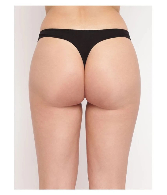 BASIICS By La Intimo Cotton Lycra Thongs - M