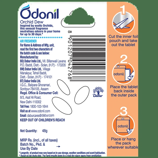 Odonil Orchid Dew Air Freshener, 50 gms