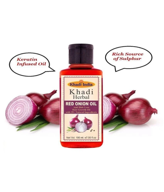 Khadi Red Onion oil with Keratin Infused & Hair Tonic 100 mL