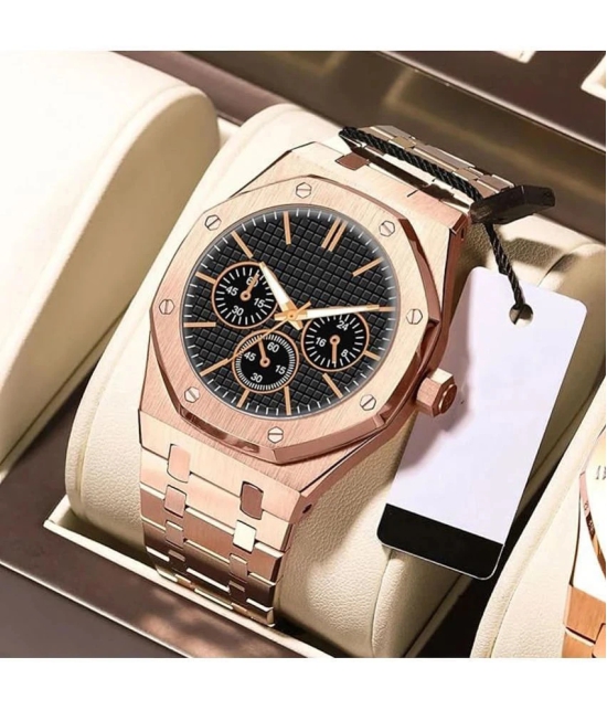 acnos Rose Gold Stainless Steel Analog Mens Watch