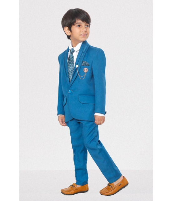 DKGF Fashion - Turquoise Polyester Boys Suit ( Pack of 1 ) - None