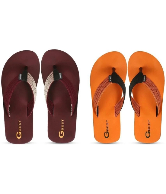 GBest Multicolor Mens Thong Flip Flop - None