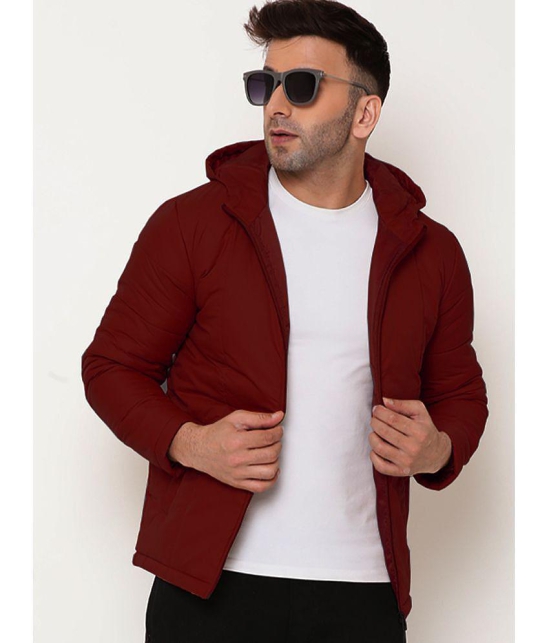 9TY3REE Polyester Mens Puffer Jacket - Wine ( Pack of 1 ) - None