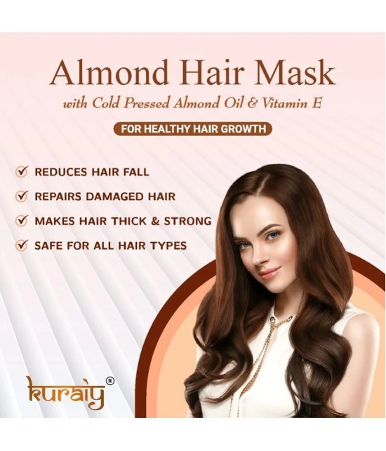 KURAIY Almond Hair Mask With Cold Pressed Almond Oil & Vitamin E For Healthy Hair Growth 200g