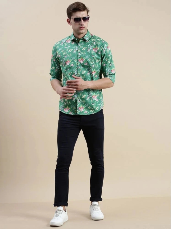 Showoff Cotton Blend Regular Fit Printed Full Sleeves Mens Casual Shirt - Green ( Pack of 1 ) - None