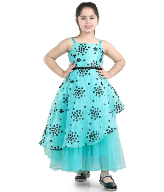 Toy Balloon Kids Green Net Girls Fit And Flare Dress ( Pack of 1 ) - None