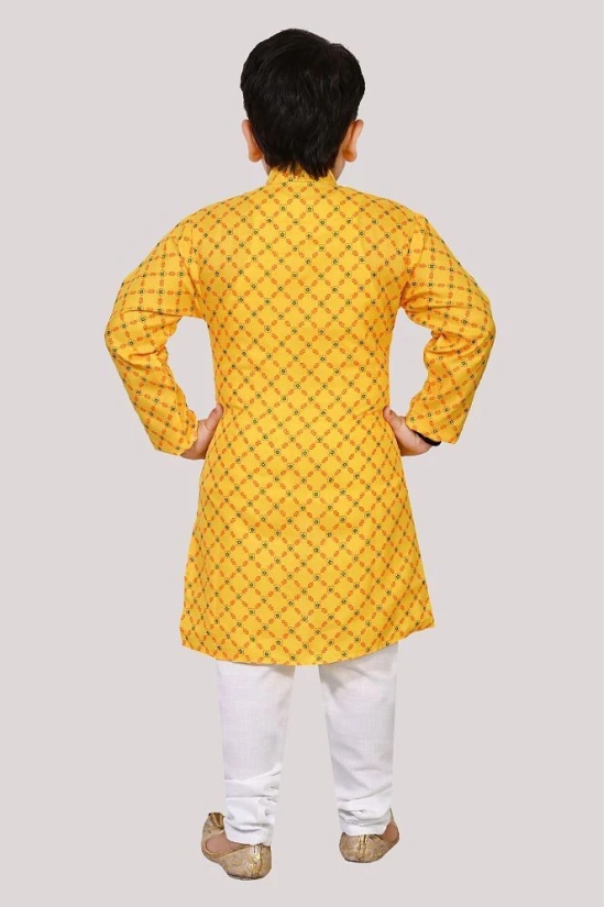 Arshia Fashions Pack of 1 Boys Cotton Kurta Sets ( Yellow ) - None