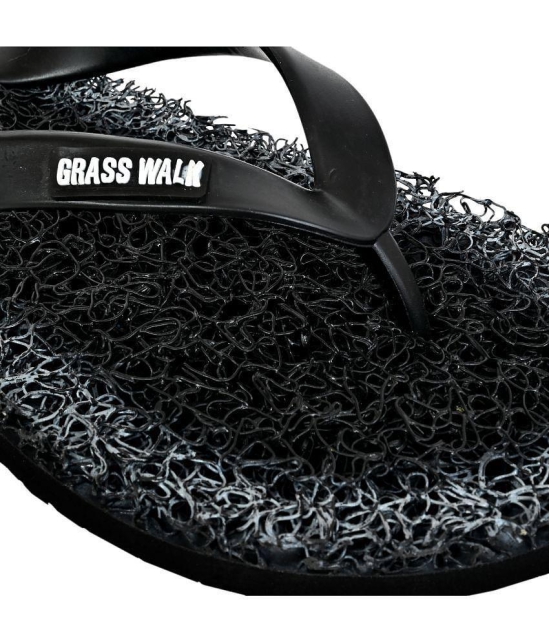 GRASS WALK - Black Men's Thong Flip Flop - None