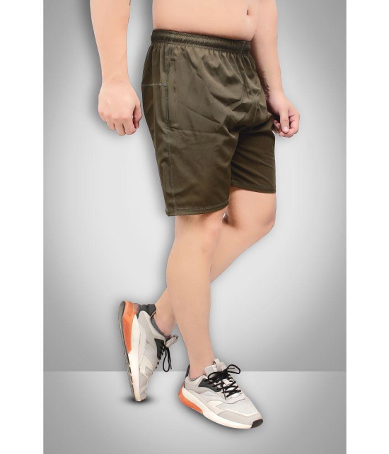 Forbro - Olive Polyester Men's Running Shorts ( Pack of 1 ) - None