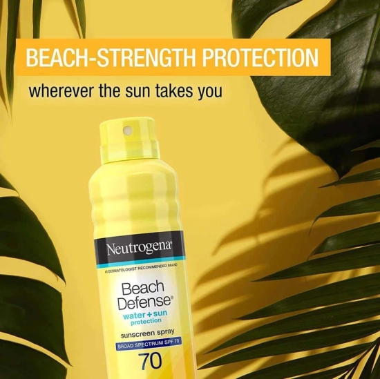 Neutrogena Beach Defense Sunscreen Spray SPF50 Water Resistant Sunscreen Body Spray 184G