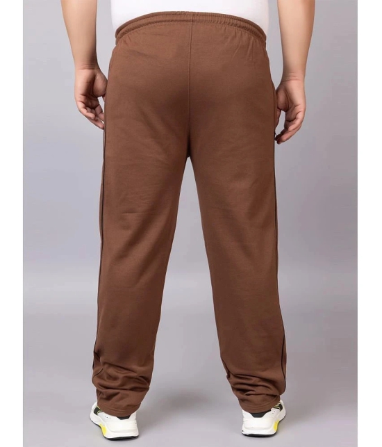 YHA Dirty Brown Fleece Mens Trackpants ( Pack of 1 ) - None