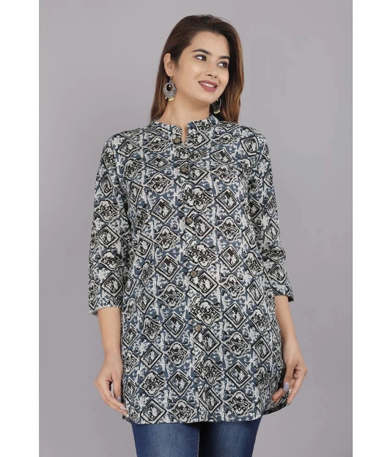 JC4U - Grey Cotton Flex Womens Straight Kurti ( Pack of 1 ) - None