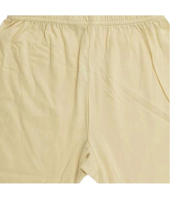 Bodycare - Beige Cotton Blend Girls Cycling Shorts ( Pack of 3 ) - None