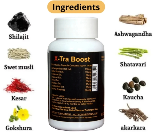 Natura Herbal X-Tra Maxx Energy Booster Capsule-  30 Caps