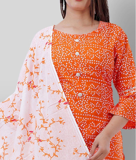 Lee Moda - Fluorescent Orange Straight Rayon Women''s Stitched Salwar Suit ( Pack of 1 ) - XXL