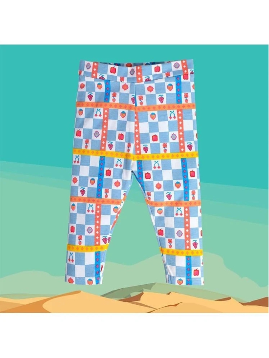 MINI KLUB Blue Cotton Legging For Baby Girl ( Pack of 1 ) - None