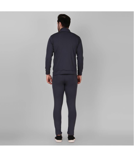 Diaz - Charcoal Polyester Relaxed Fit Mens Tracksuit ( Pack of 1 ) - L