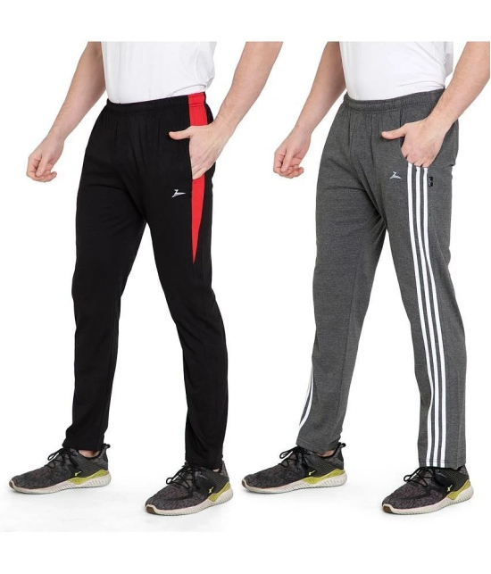 Zeffit - Multicolor Cotton Blend Mens Sports Trackpants ( Pack of 2 ) - M