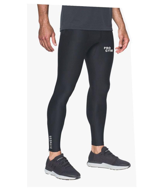 Pro Gym Premium Quality Sports Compression Running Leggings Gym Elastic Tight Pants for Men - L