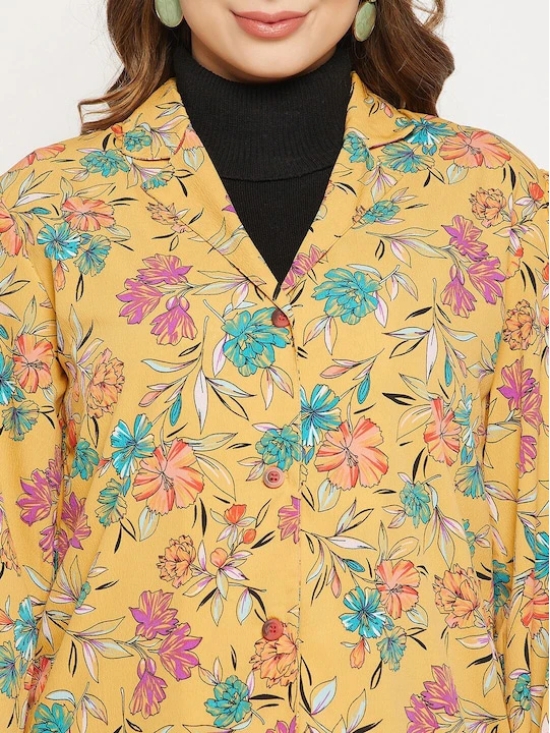 Long Sleeves Relaxed Floral Printed Casual Shirt