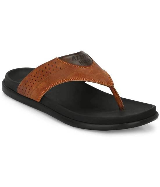 Leeport - Tan Mens Thong Flip Flop - None