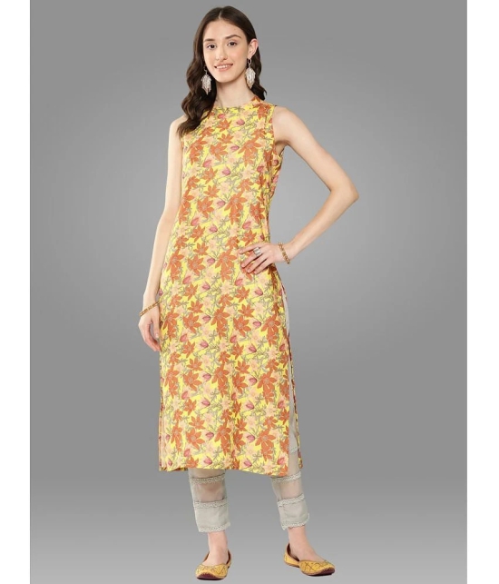 Janasya - Yellow Polyester Womens Straight Kurti ( Pack of 1 ) - None