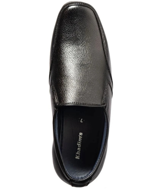 KHADIM - Black Mens Slip On Formal Shoes - None