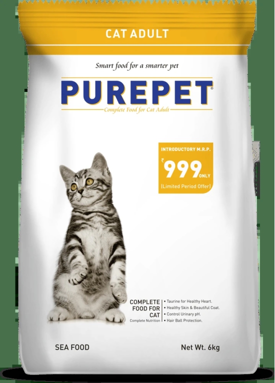 Purepet Adult Sea Food Sea Food Dry Adult Cat Food, 6 Kg