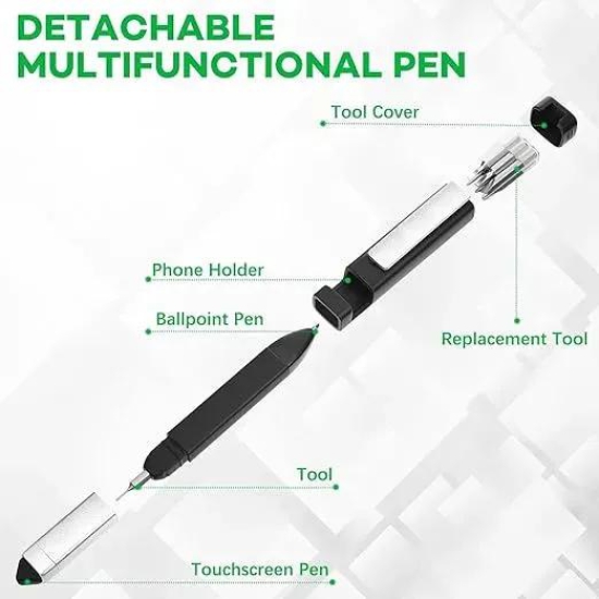 4-in-1 Touch Pen Set with Mobile Holder, Screwdriver Kit, and Ballpoint Pen - Ultimate Multifunctional Tool