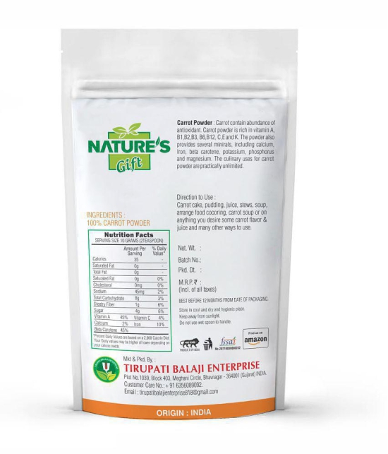 Nature''s Gift carrot Powder 200 gm