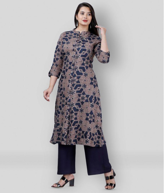 MAUKA - Grey A-line Rayon Women's Stitched Salwar Suit ( Pack of 1 ) - None