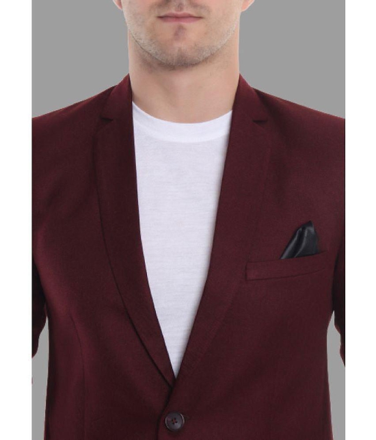 DKGF Fashion - Maroon Polyester Regular Fit Mens Blazer ( Pack of 1 ) - None