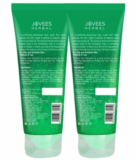 Jovees Herbal Tea Tree Oil Control Face Wash For Oily Skin ( Pack of 2)