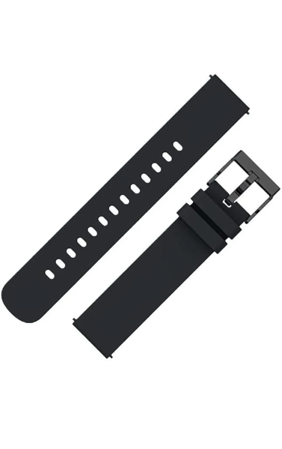 Smart Watch Straps 22mm Universal Silicone Strap with Dots Texture for Samsung Watch 3 45mm / Samsung Gear S3 Classic/Frontier/Huawei GT2/Realme S/S Pro (Black)