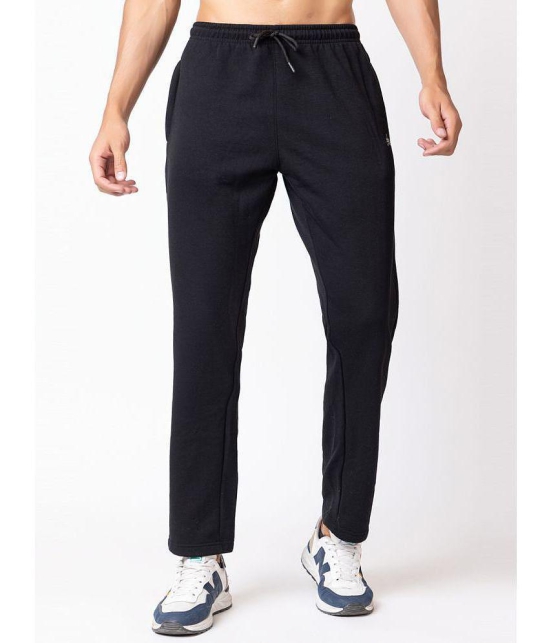 YHA - Black Fleece Mens Trackpants ( Pack of 1 ) - None